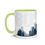 Thumbnail: Coffee Mug | 2 Sizes | Ceramic White w/ Interior Color | Boston Skyline Blue
