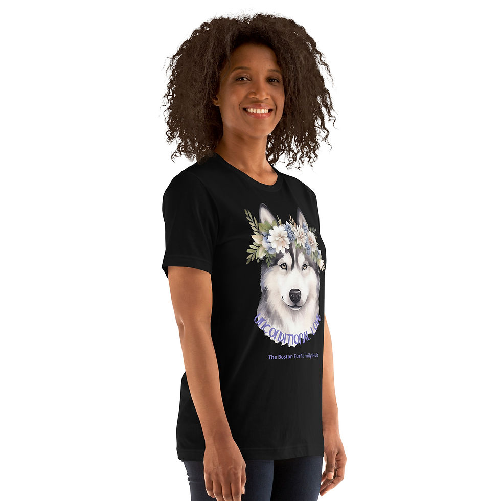 Thumbnail: T-Shirt | 5 Colors | Unisex | Size: XS - 5XL | Husky Unconditional Love