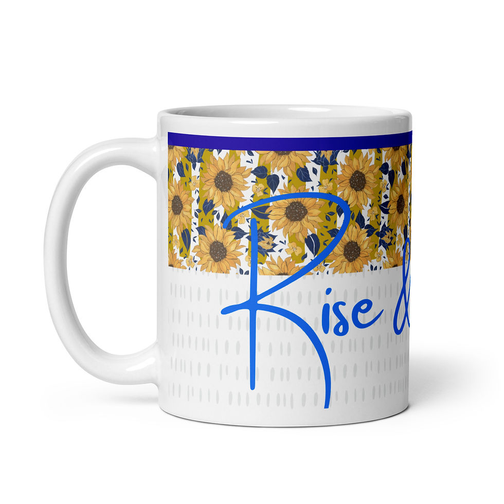 Thumbnail: Coffee Mug | 3 Sizes | Ceramic Glossy White | Sunflowers Rise and Shine