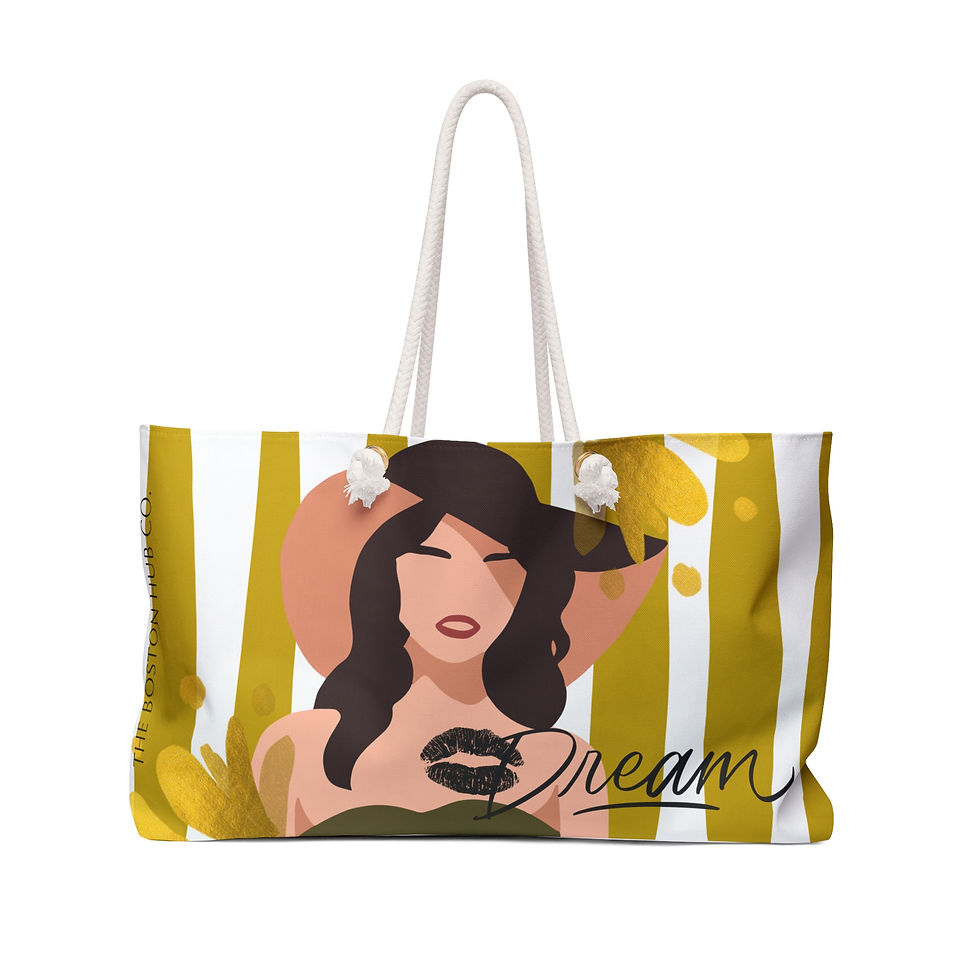 Weekender Bag | 1 Size | White | Woman with Hat Dream