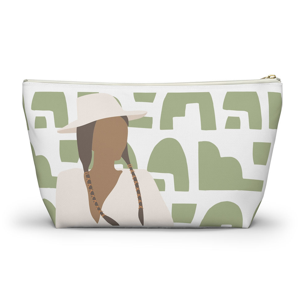 Thumbnail: Accessory Pouch | 2 Sizes | White | Woman with Brades