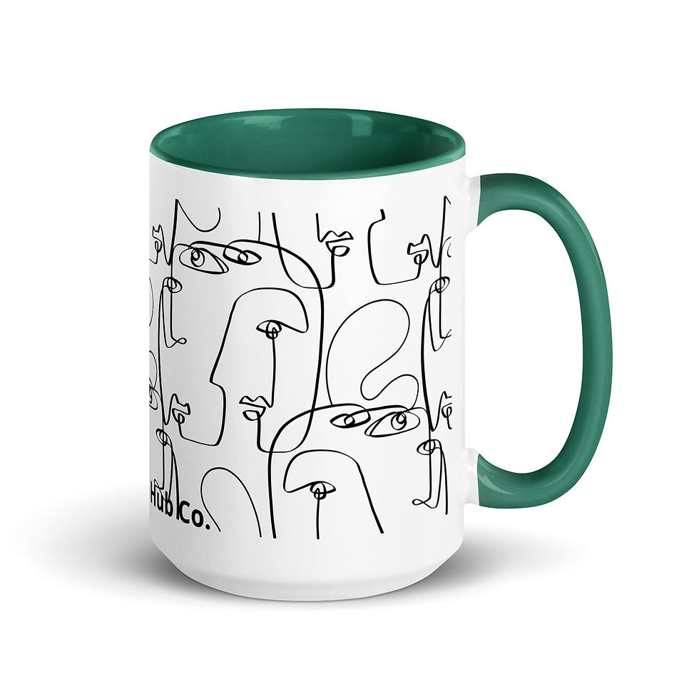 Thumbnail: Coffee Mug | 2 Sizes | Ceramic White w/ Interior Color | Happy Hour in Revere