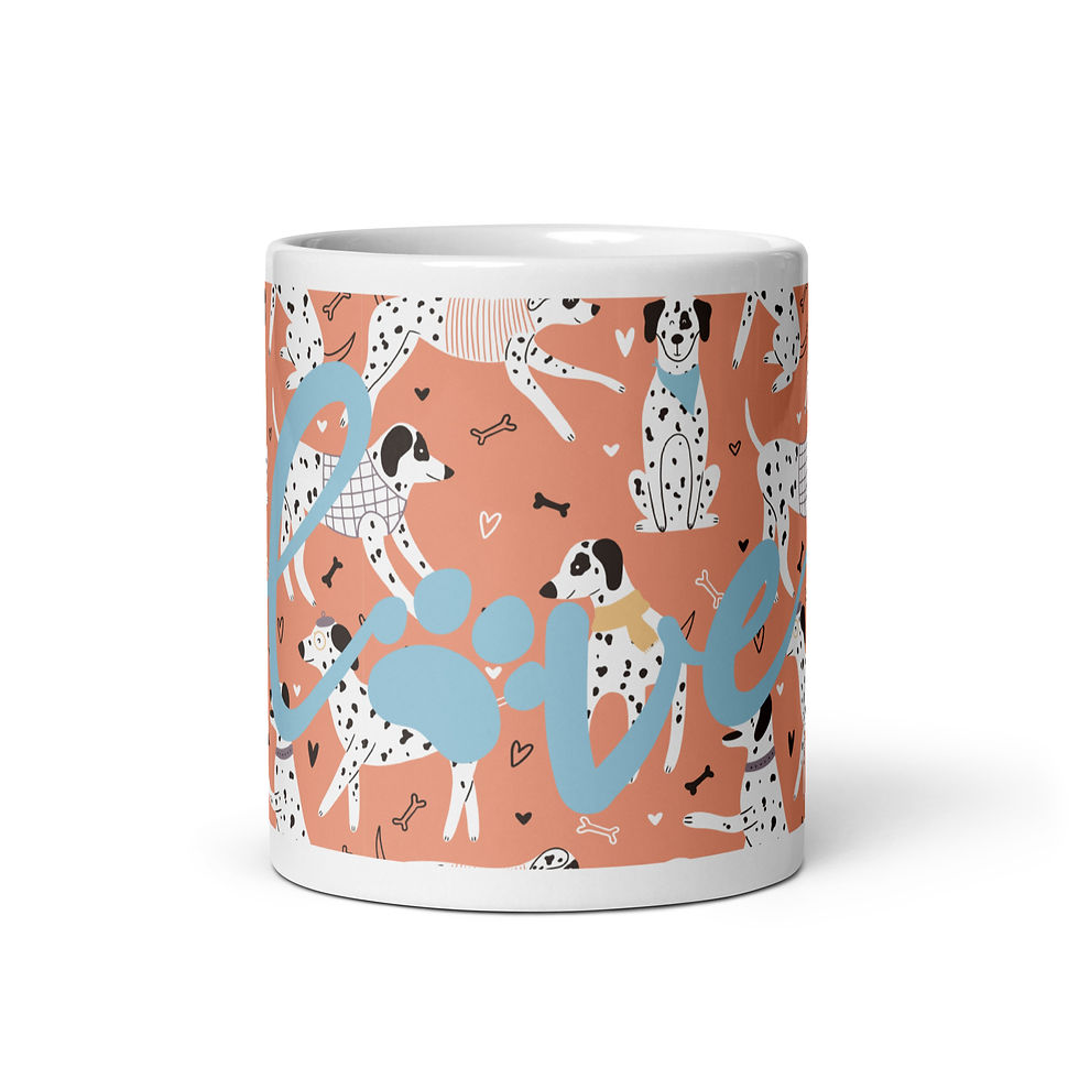 Thumbnail: Mug | 3 Sizes | Ceramic Glossy White | My Dalmatian Love