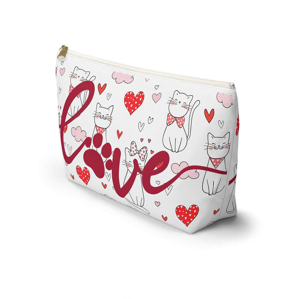 Thumbnail: Accessory Pouch | 2 Sizes | White | Cat L🐾ve