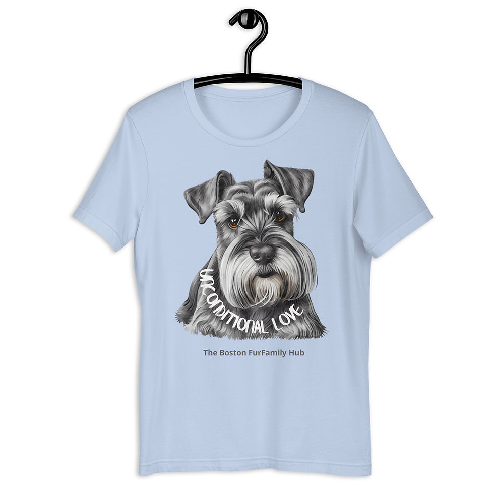 Thumbnail: T-Shirt | 6 Colors | Unisex | Sizes: XS - 5XL | Schnauzer Unconditional Love