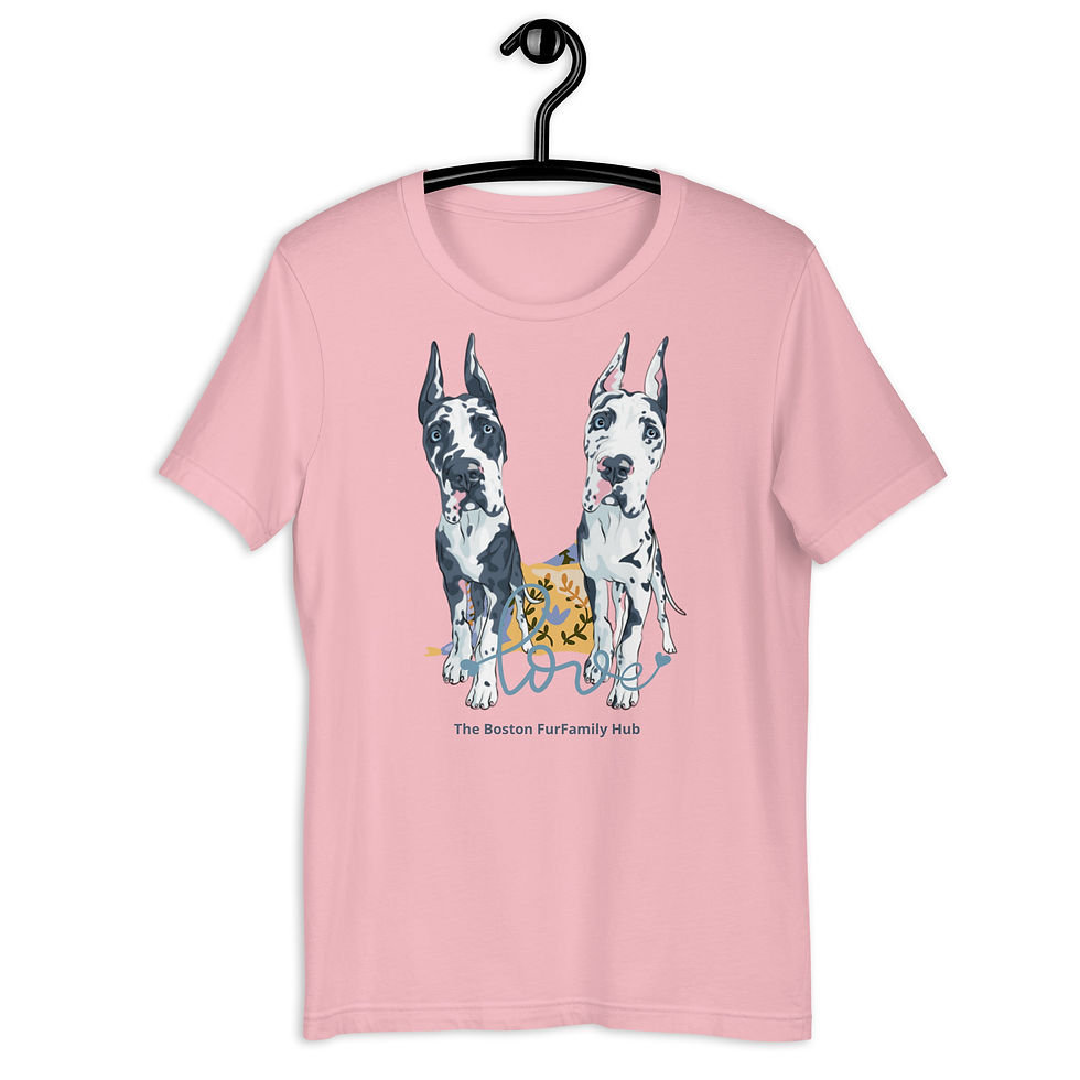 Thumbnail: T-Shirt | 3 Colors | Unisex | Sizes: XS - 5XL | Great Dane Love