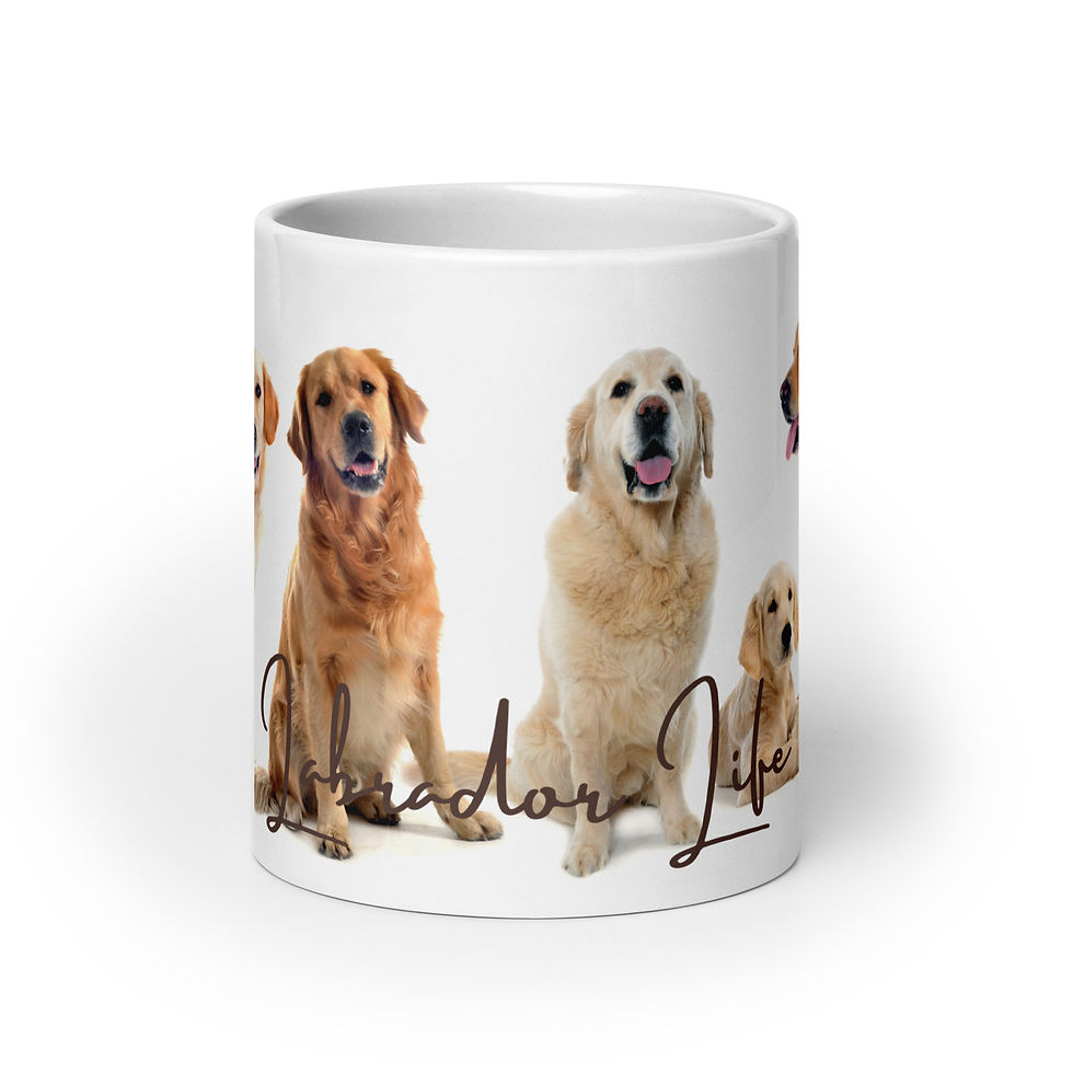 Thumbnail: Mug | 3 Sizes | Ceramic Glossy White | Labrador Life
