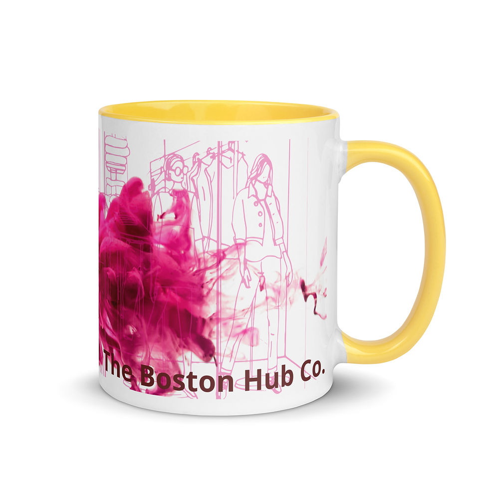 Thumbnail: Coffee Mug | 2 Sizes | Ceramic White w/ Interior Color | Fluid Pink