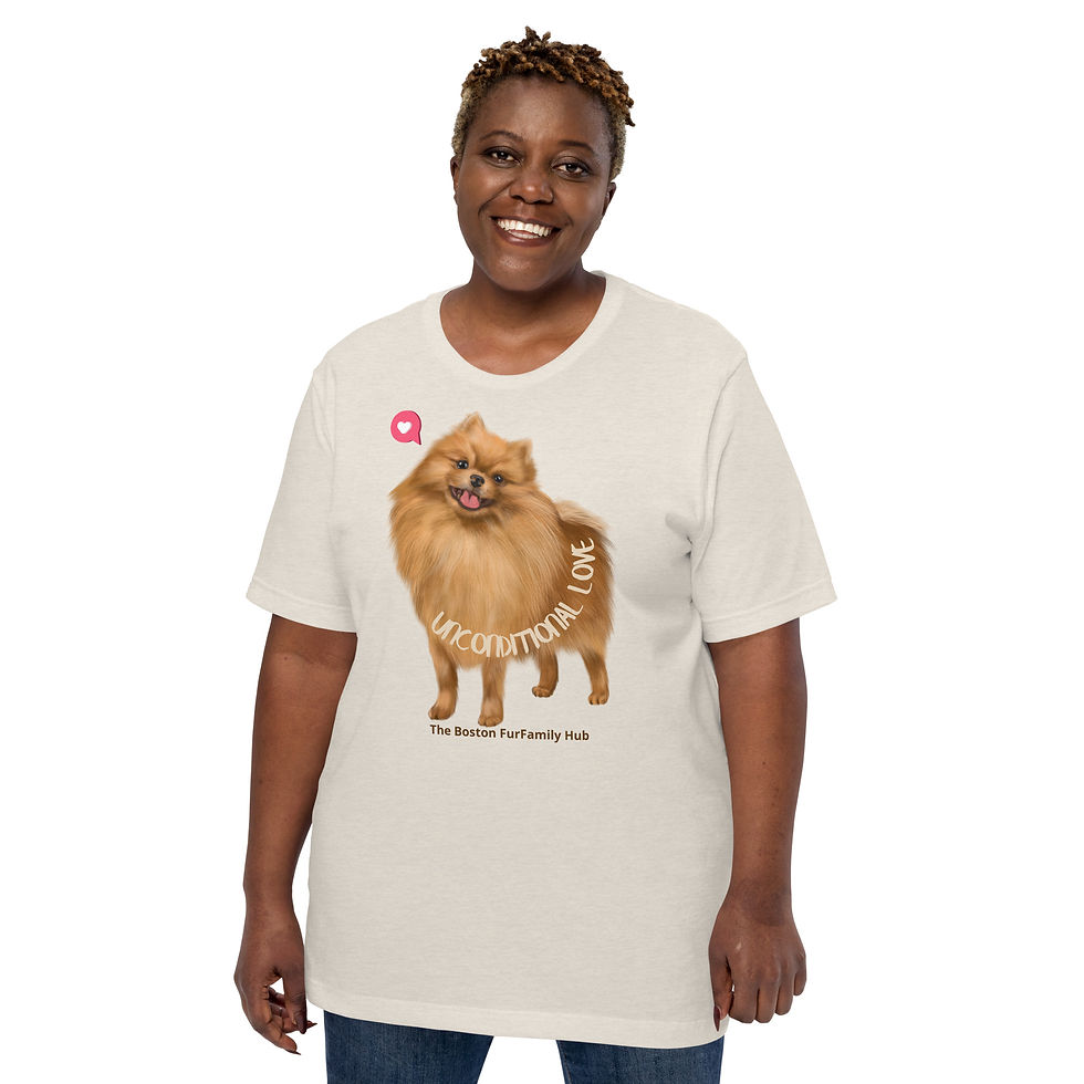 Thumbnail: T-Shirt | 7 Colors | Unisex | Sizes: XS - 5XL | Pomeranian Unconditional Love