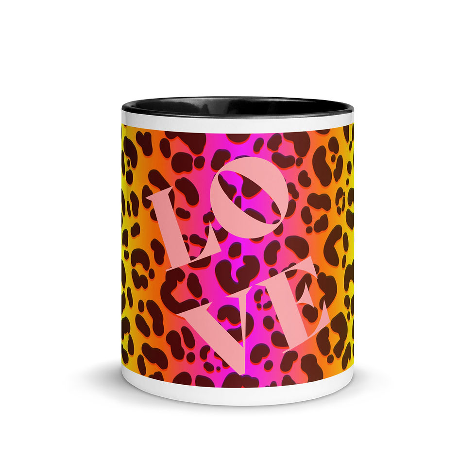 Thumbnail: Coffee Mug | MORE Colors | 2 Sizes | Ceramic White | Animal Print Love