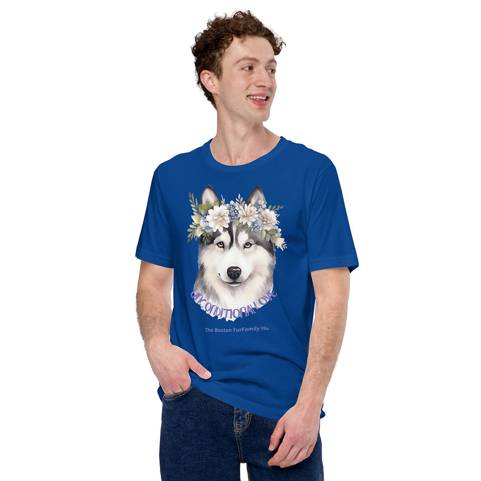 Thumbnail: T-Shirt | 5 Colors | Unisex | Size: XS - 5XL | Husky Unconditional Love