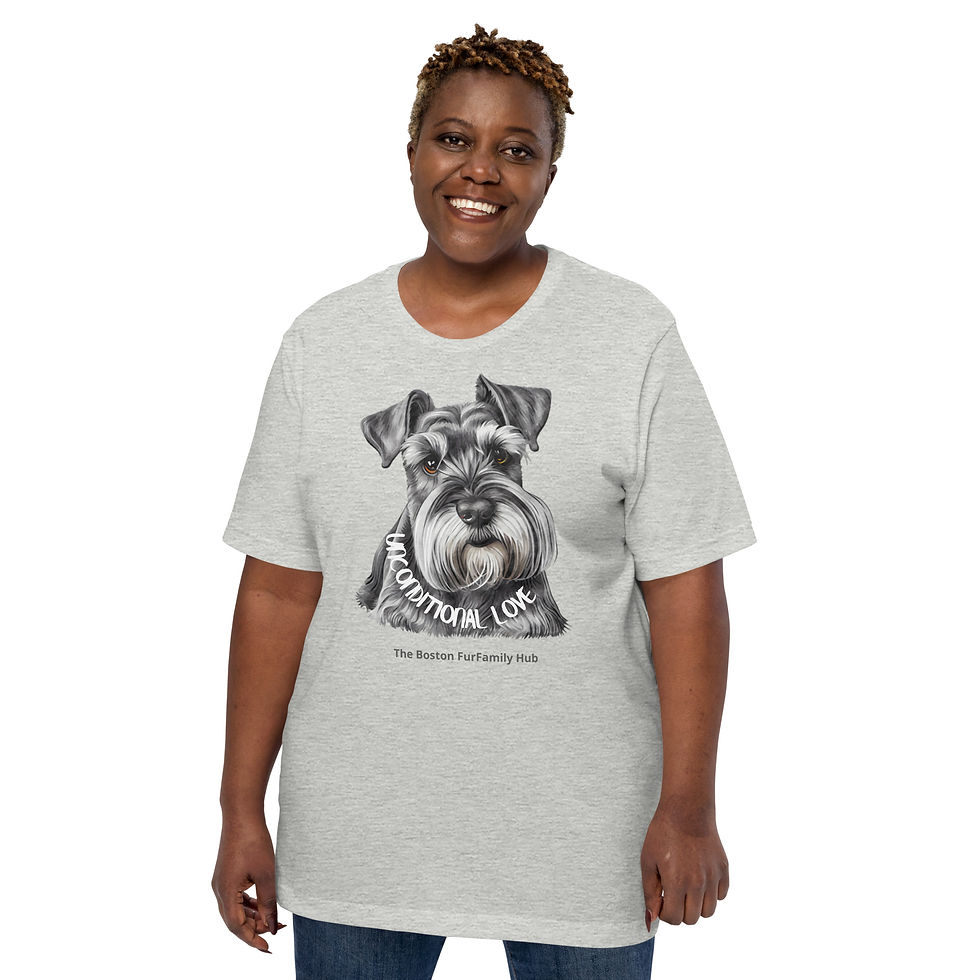 Thumbnail: T-Shirt | 6 Colors | Unisex | Sizes: XS - 5XL | Schnauzer Unconditional Love