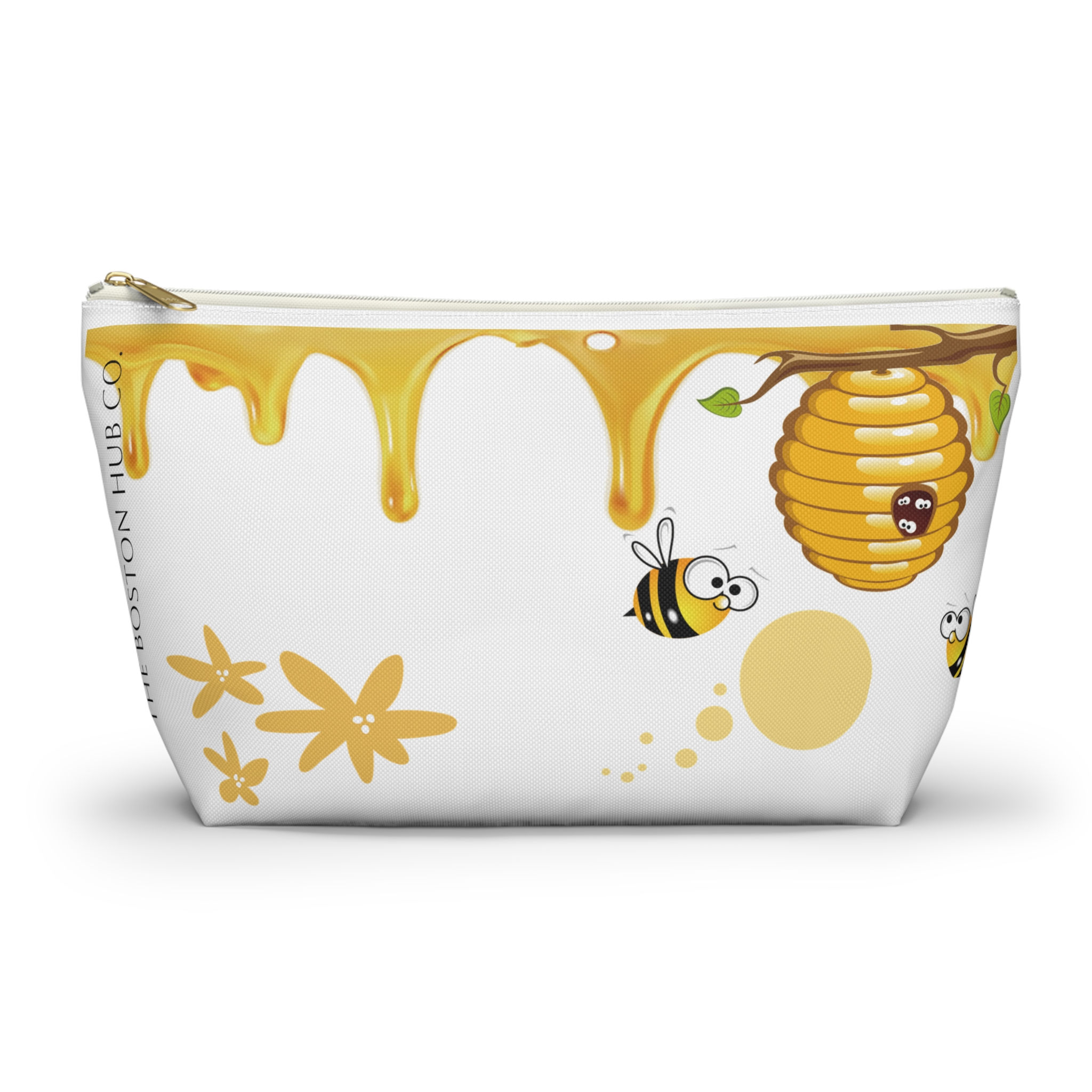 Accessory Pouch | 2 Sizes | White | Honey Bees