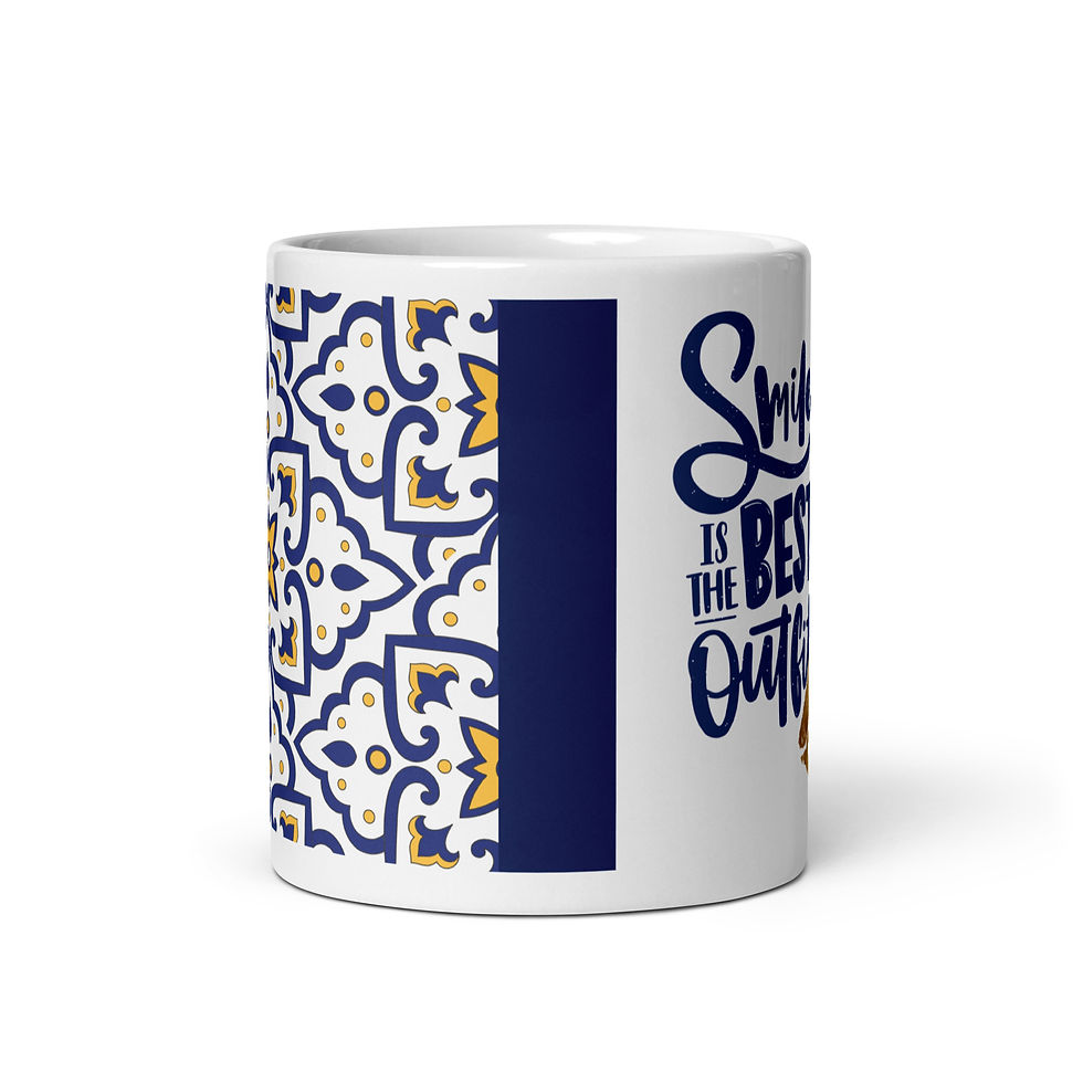Thumbnail: Coffee Mug | 3 Sizes | Ceramic Glossy White | Mosaic Smile Best Outfit