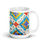 Thumbnail: Coffee Mug | 3 Sizes | Ceramic Glossy White | Mother of Pearl Mosaic Wall