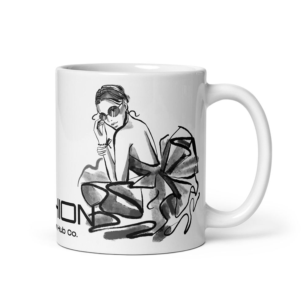 Thumbnail: Coffee Mug | 3 Sizes | Ceramic glossy White | Fashion Model