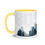 Thumbnail: Coffee Mug | 2 Sizes | Ceramic White w/ Interior Color | Boston Skyline Blue