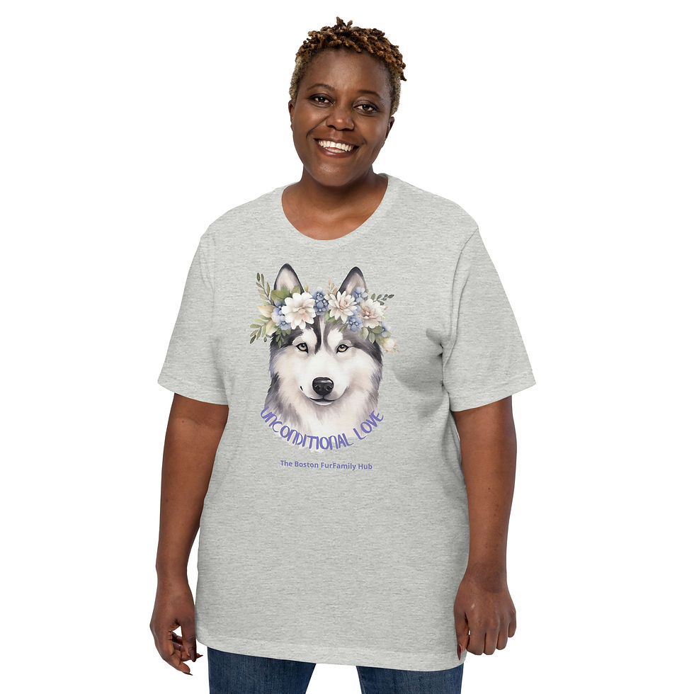 Thumbnail: T-Shirt | 5 Colors | Unisex | Size: XS - 5XL | Husky Unconditional Love