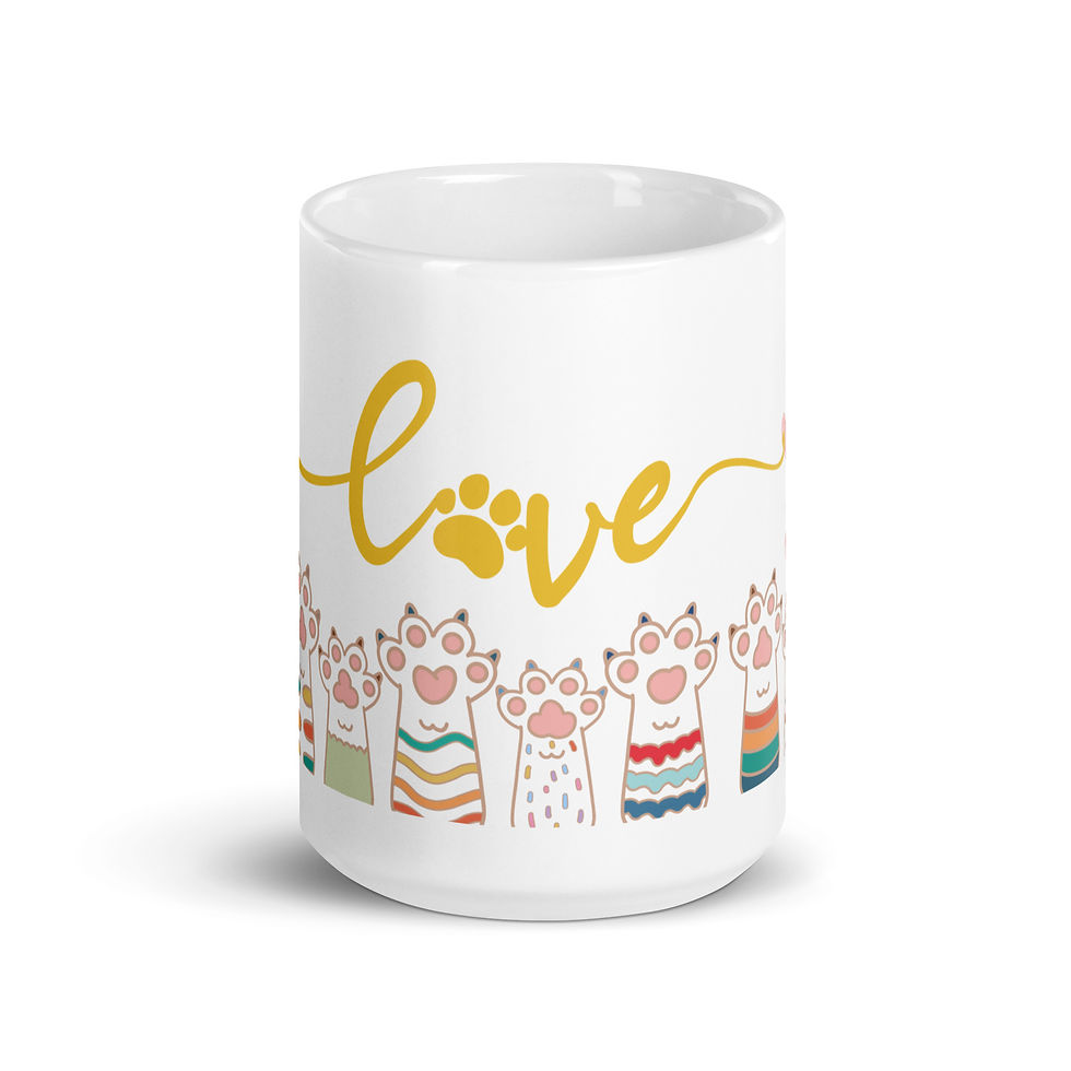 Thumbnail: Mug | 3 Sizes | Ceramic Glossy White | Purr Love