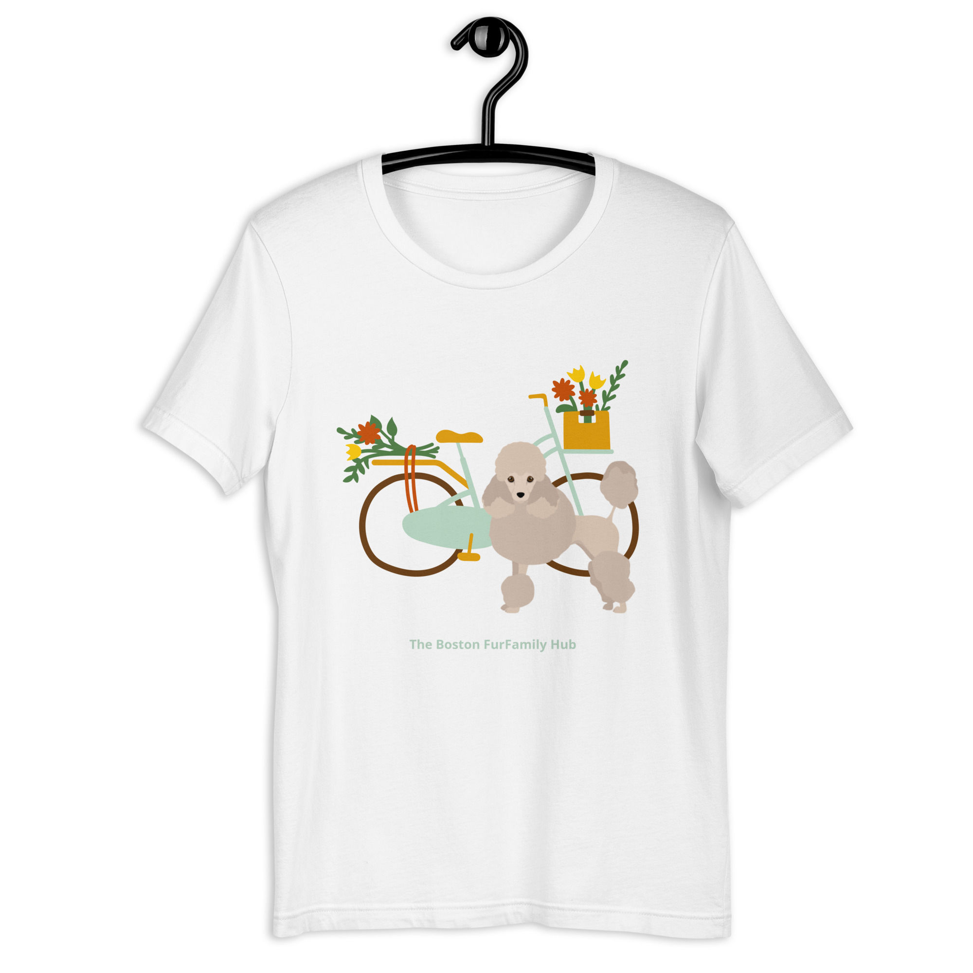 T-Shirt | 7 Colors | Unisex | Sizes: XS - 5XL | Poodle and Bicycle
