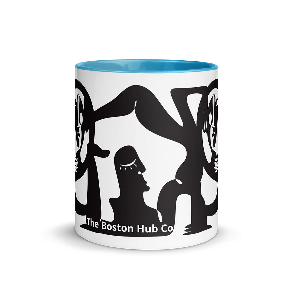 Thumbnail: Coffee Mug | 2 Sizes | Ceramic White w/ Interior Color | Modern Art