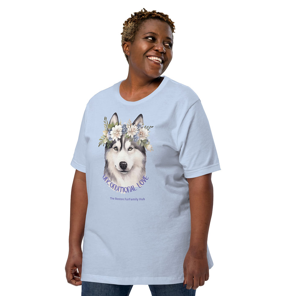 Thumbnail: T-Shirt | 5 Colors | Unisex | Size: XS - 5XL | Husky Unconditional Love