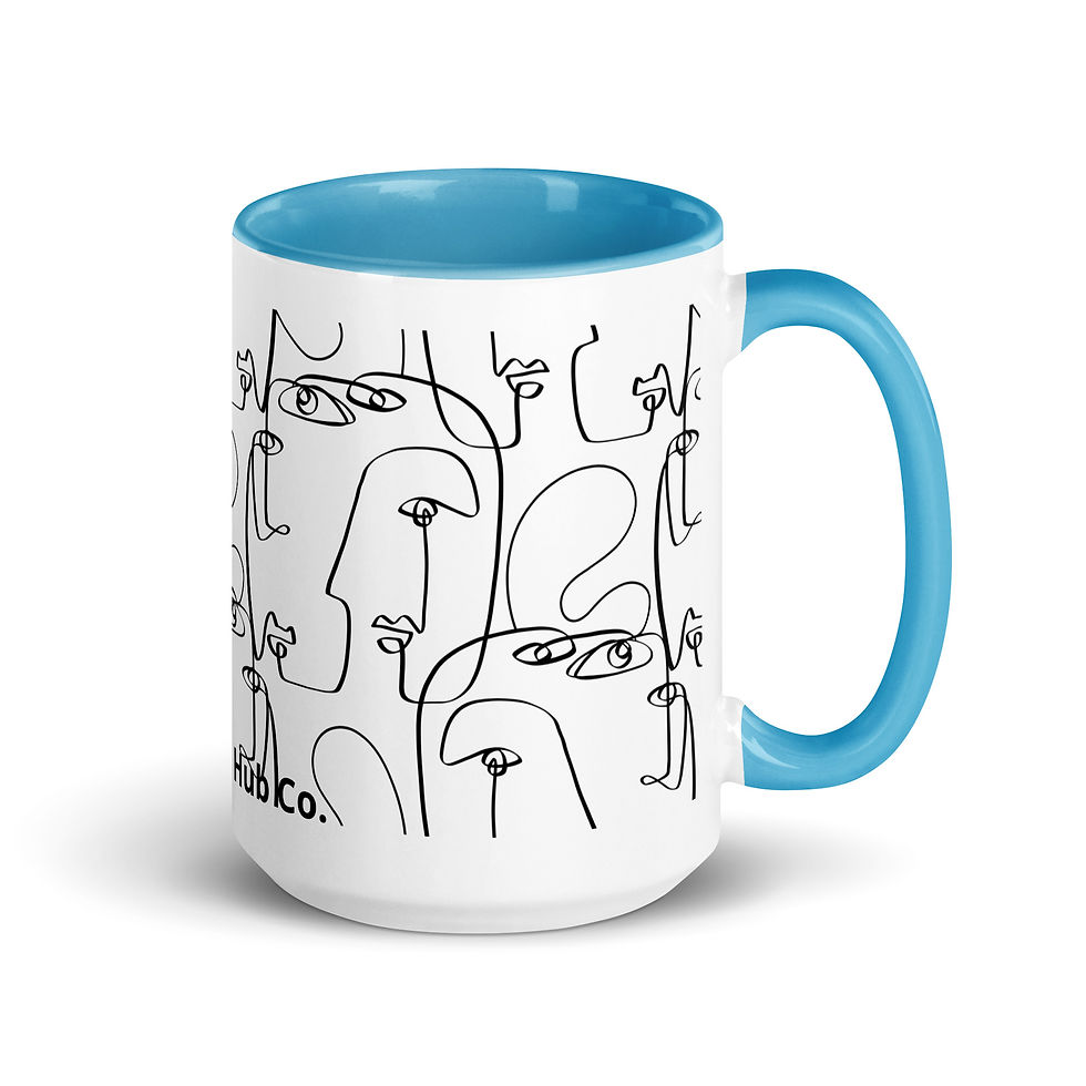 Thumbnail: Coffee Mug | 2 Sizes | Ceramic White w/ Interior Color | Happy Hour in Revere