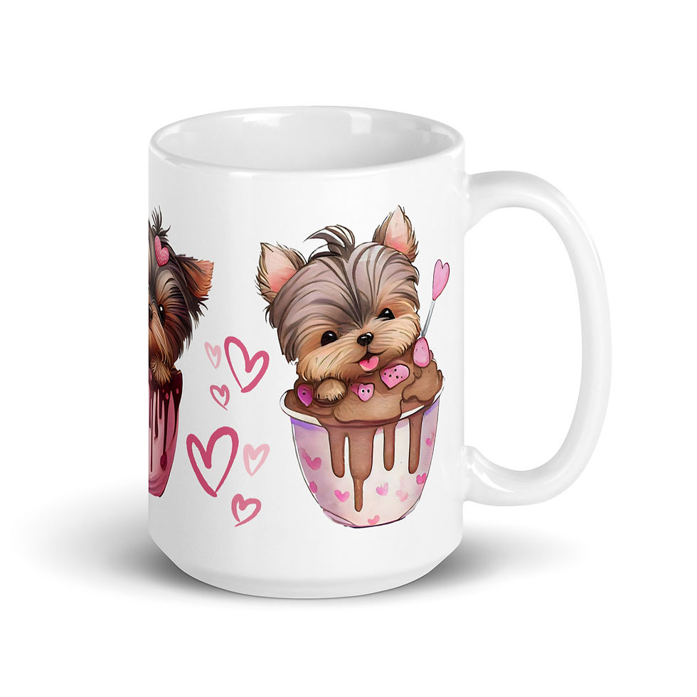 Thumbnail: Mug | 3 Sizes | Ceramic Glossy White | Yorkshire Cups of Love 