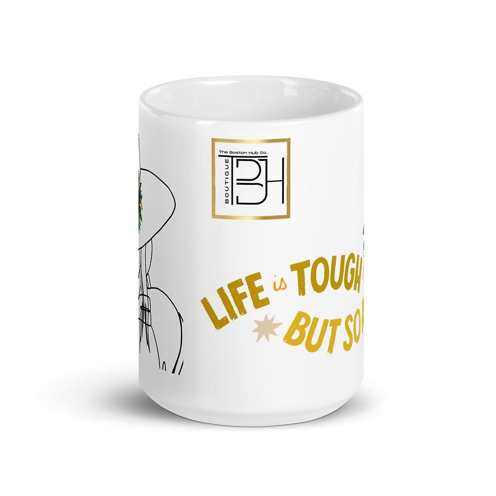 Thumbnail: Coffee Mug | 3 Sizes | Ceramic Glossy White | Woman Life Is Tough