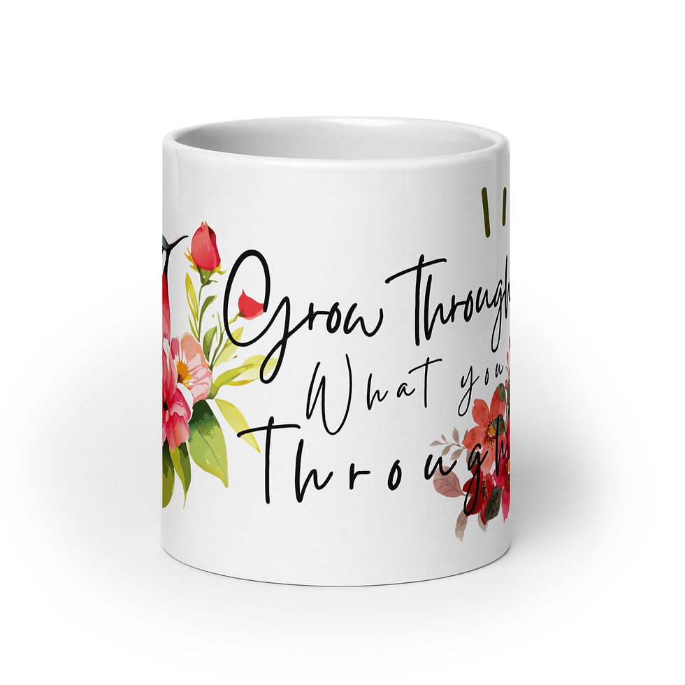 Thumbnail: Coffee Mug | 3 Sizes | Ceramic Glossy White | Grow Through What You Go Through