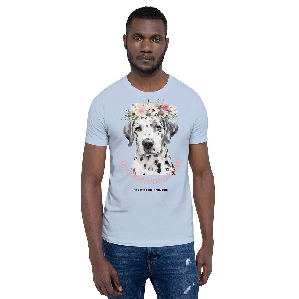 Thumbnail: T-Shirt | 6 Colors | Unisex | Sizes: XS - 5XL | Dalmatian Unconditional Love