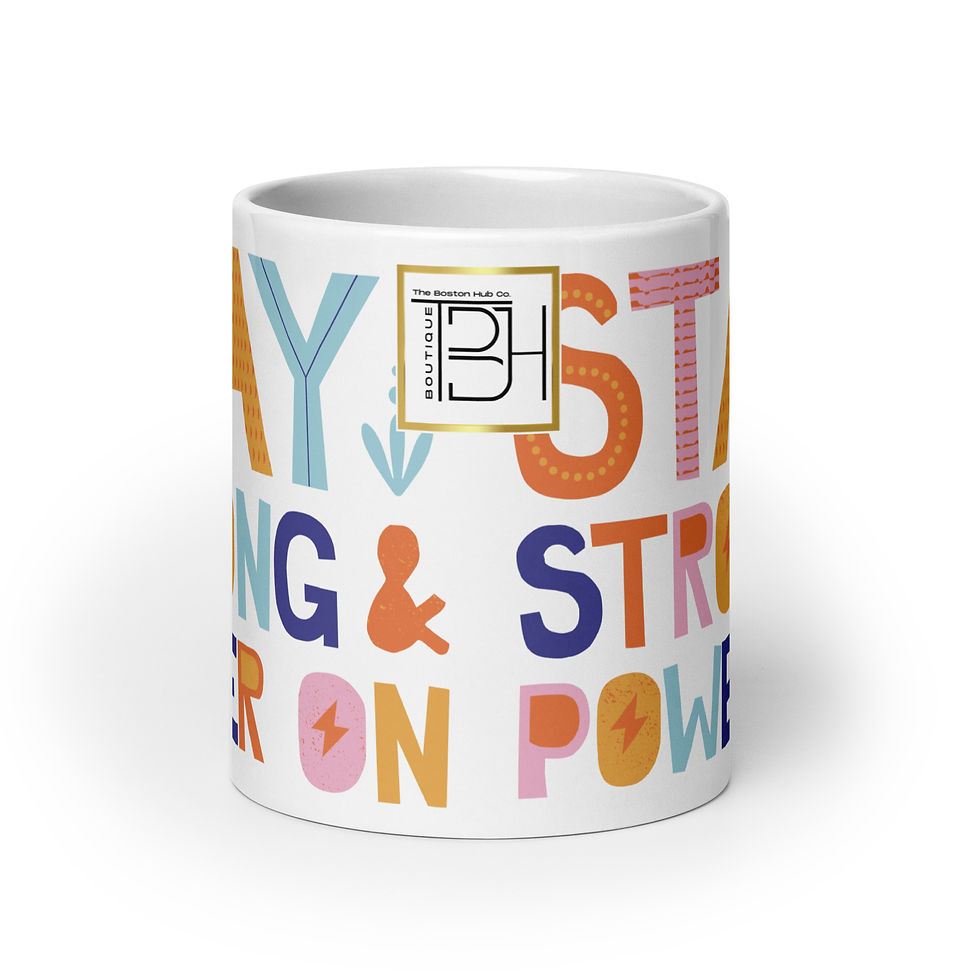 Thumbnail: Coffee Mug | 3 Sizes | Ceramic Glossy White | Stay Strong and Power On