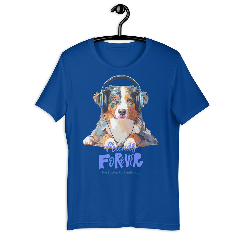 T-Shirt | 6 Colors | Unisex | Sizes: XS - 5XL | Border Collier Forever Friends