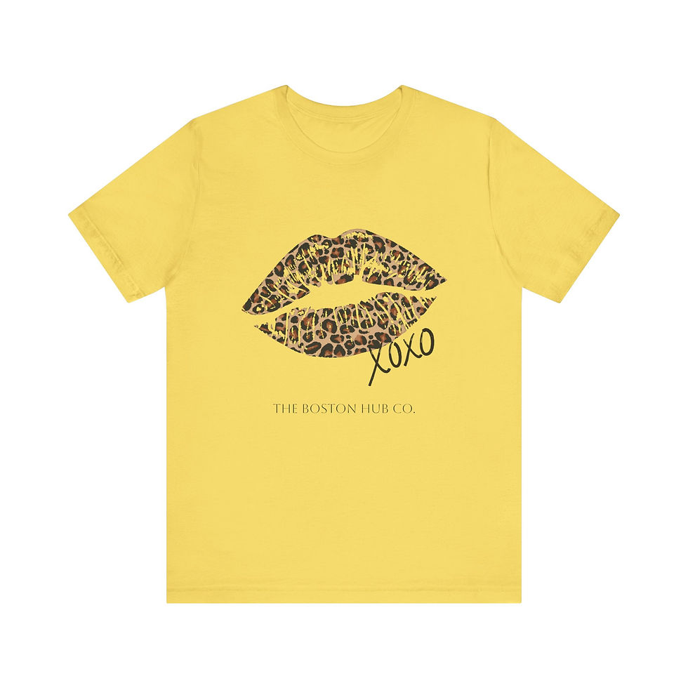 Thumbnail: T-Shirt | MORE Colors | Unisex | Sizes: XS - 5XL | Animal Print Lips XOXO
