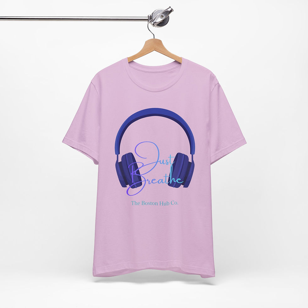 Thumbnail: T-Shirt | MORE Colors | Unisex | Sizes: XS - 5XL | Headphone Just Breathe
