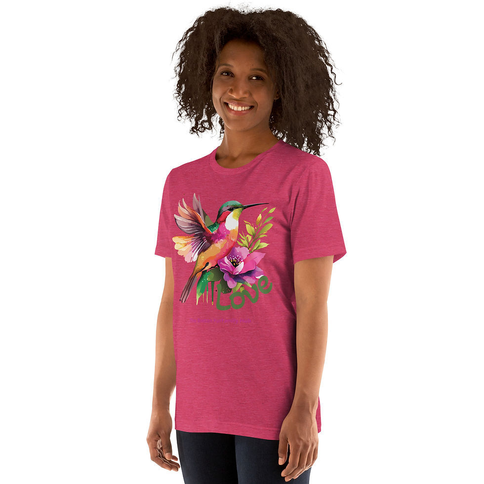 Thumbnail: T-Shirt | 6 Colors | Unisex | Sizes: XS - 5XL | Love hummingbird