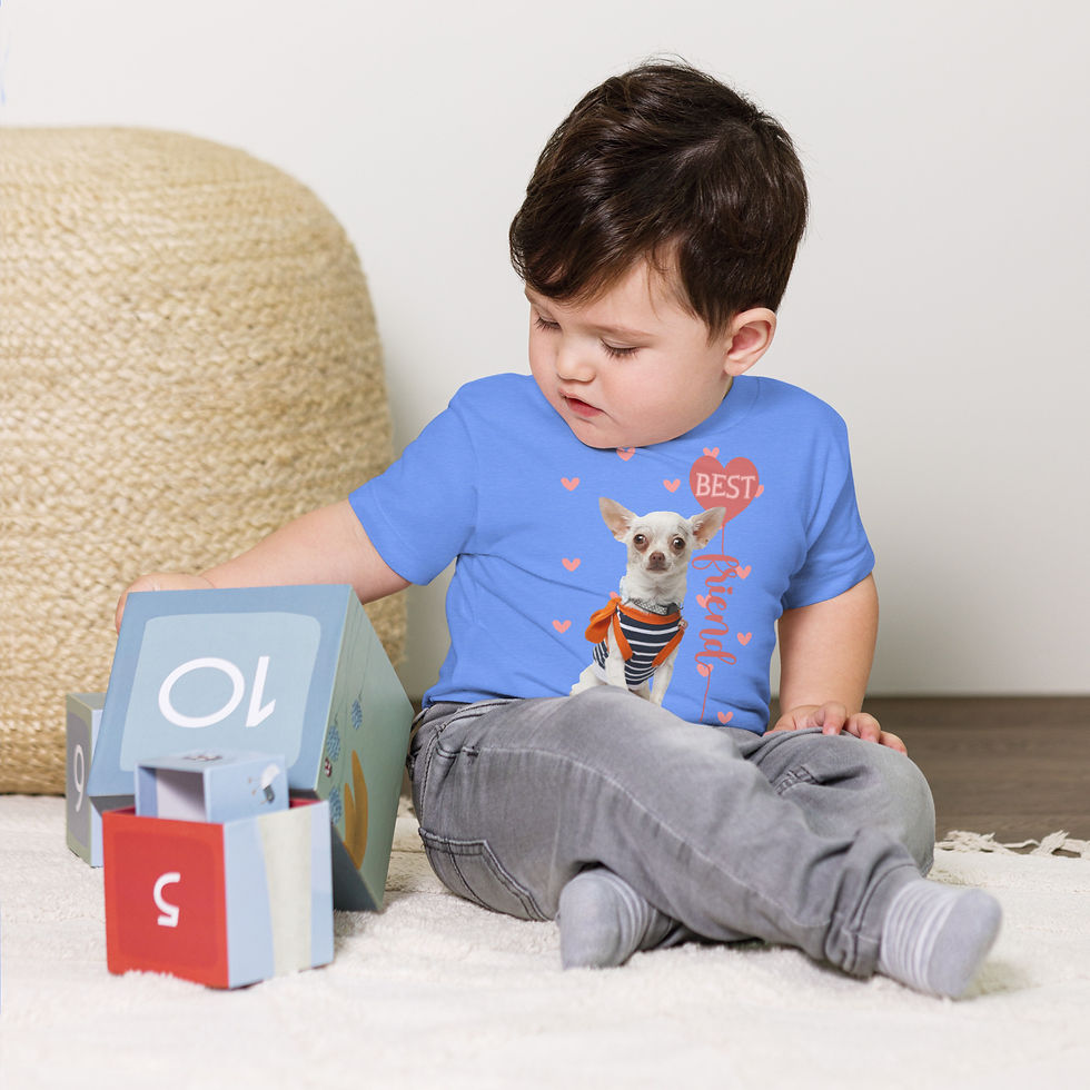 Thumbnail: Toddler T-shirt | 3 Colors | Sizes: 2T - 5T | Best Friend Chihuahua