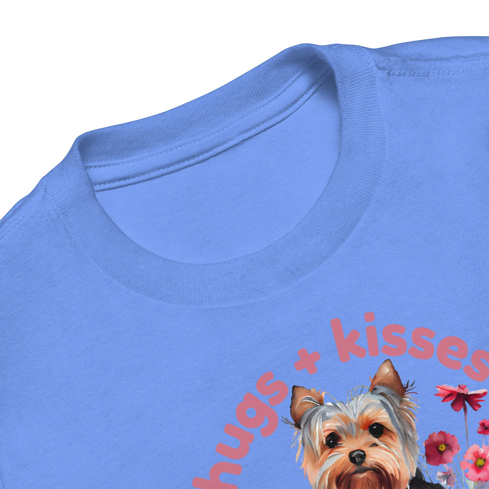 Thumbnail: Toddler T-shirt | 3 Colors | Sizes: 2T - 5T | Hugs + Kisses 