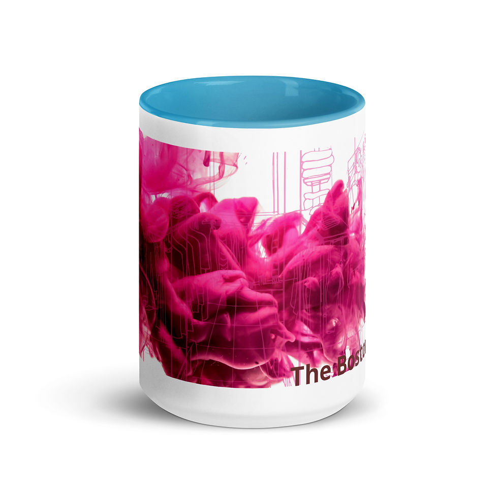 Thumbnail: Coffee Mug | 2 Sizes | Ceramic White w/ Interior Color | Fluid Pink