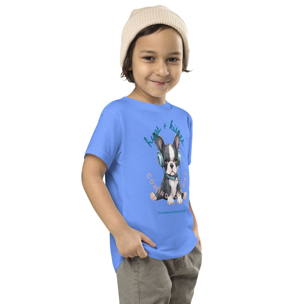 Thumbnail: Toddler T-shirt | 3 Colors | Sizes: 2T - 5T | Boston Hugs + Kisses Your Way