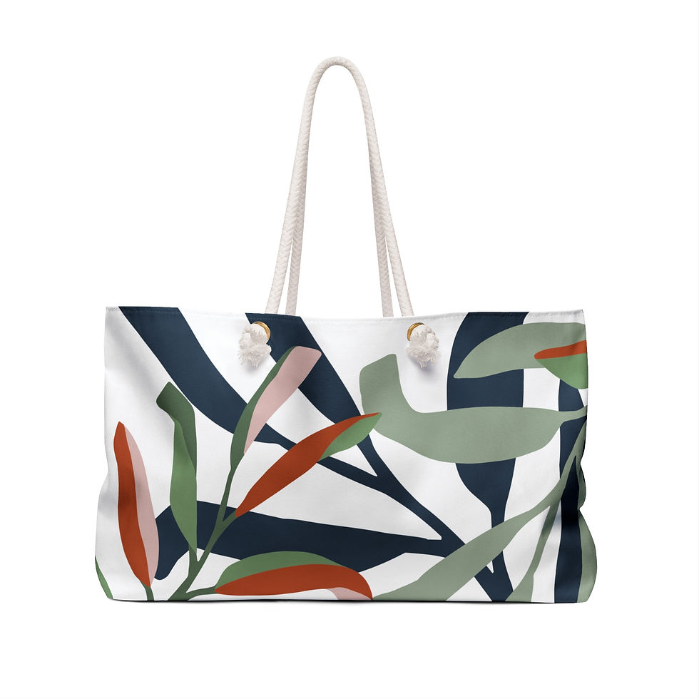 Thumbnail: Weekender Bag | 1 Size | White | Foliages