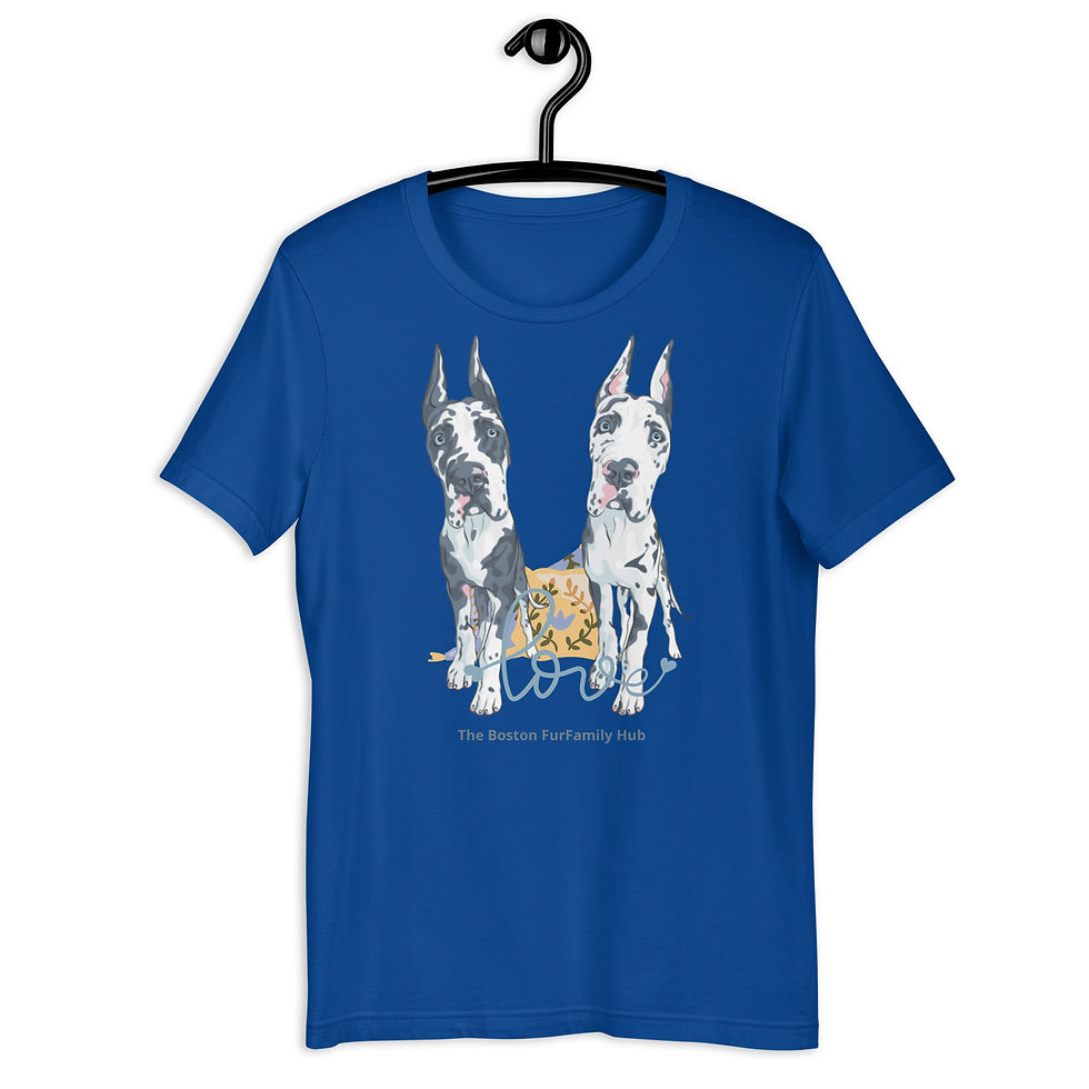 Thumbnail: T-Shirt | 3 Colors | Unisex | Sizes: XS - 5XL | Great Dane Love