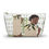 Thumbnail: Accessory Pouch | 2 Sizes | White | Woman with Flowers