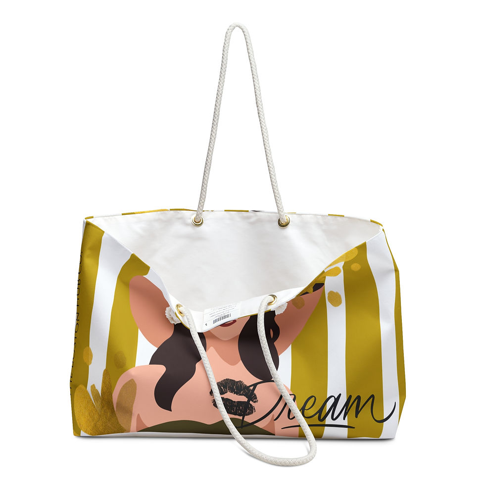 Thumbnail: Weekender Bag | 1 Size | White | Woman with Hat Dream