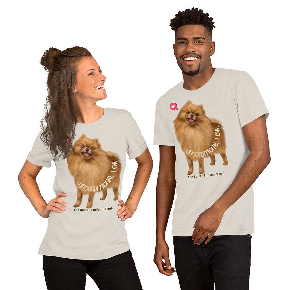 Thumbnail: T-Shirt | 7 Colors | Unisex | Sizes: XS - 5XL | Pomeranian Unconditional Love