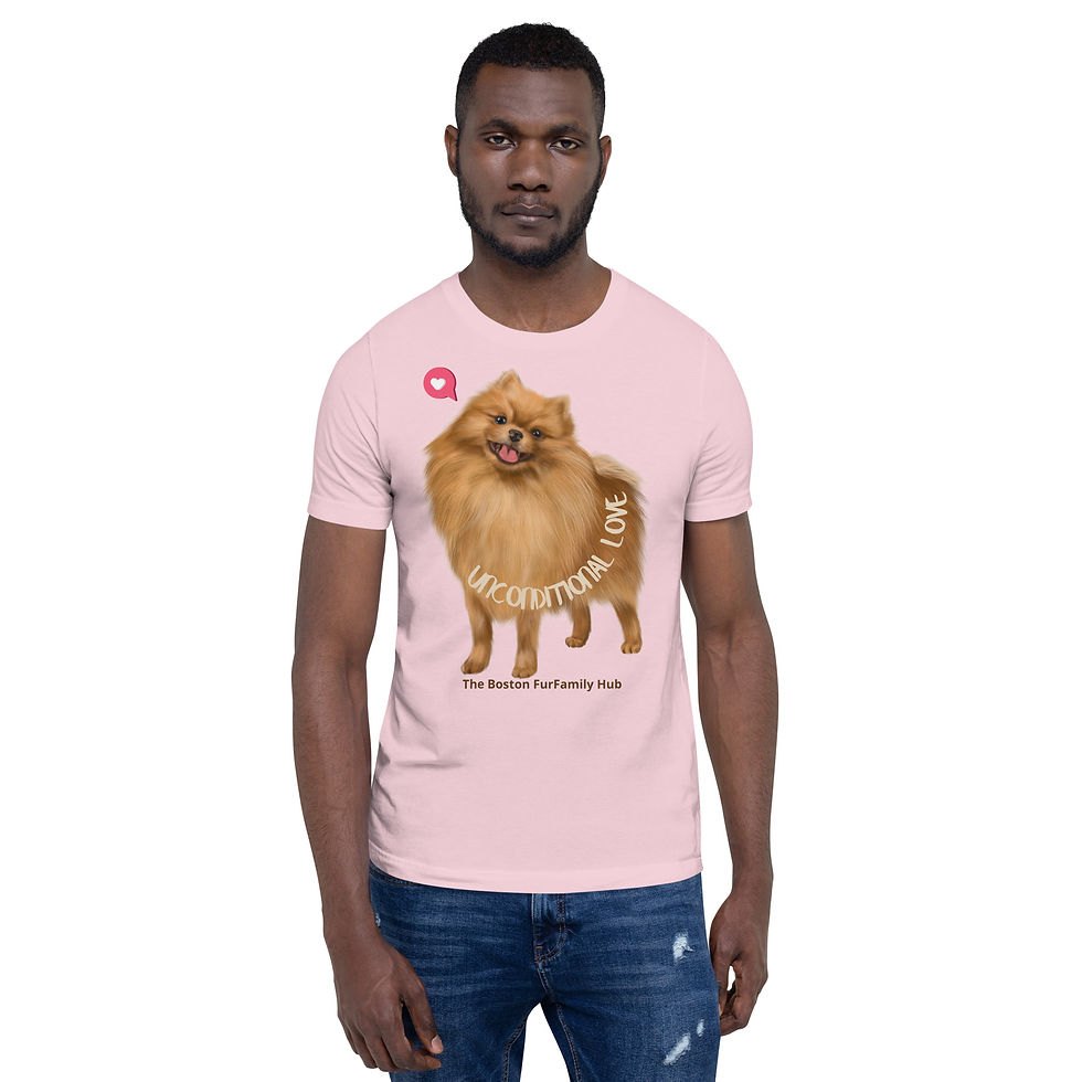 Thumbnail: T-Shirt | 7 Colors | Unisex | Sizes: XS - 5XL | Pomeranian Unconditional Love