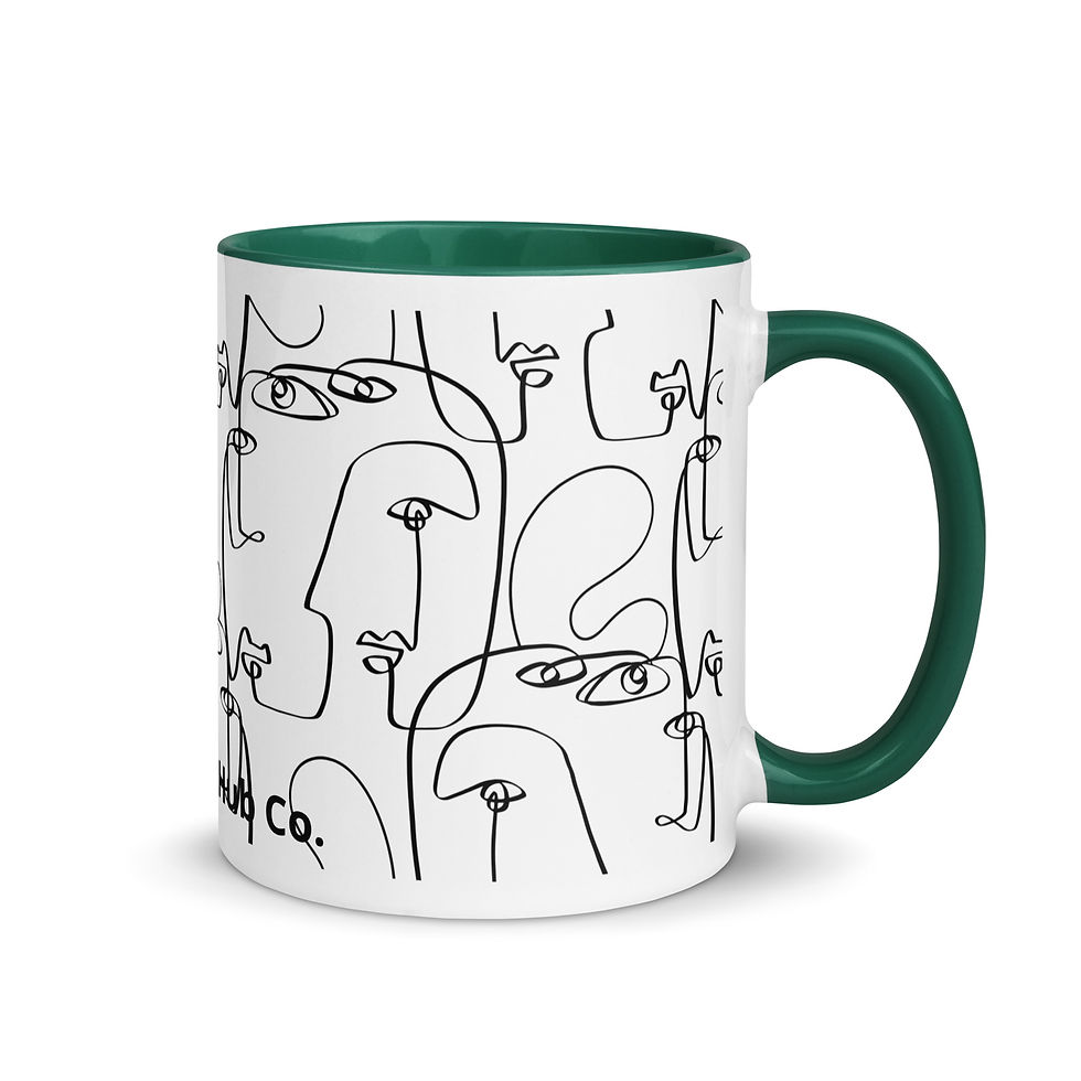 Thumbnail: Coffee Mug | 2 Sizes | Ceramic White w/ Interior Color | Happy Hour in Revere