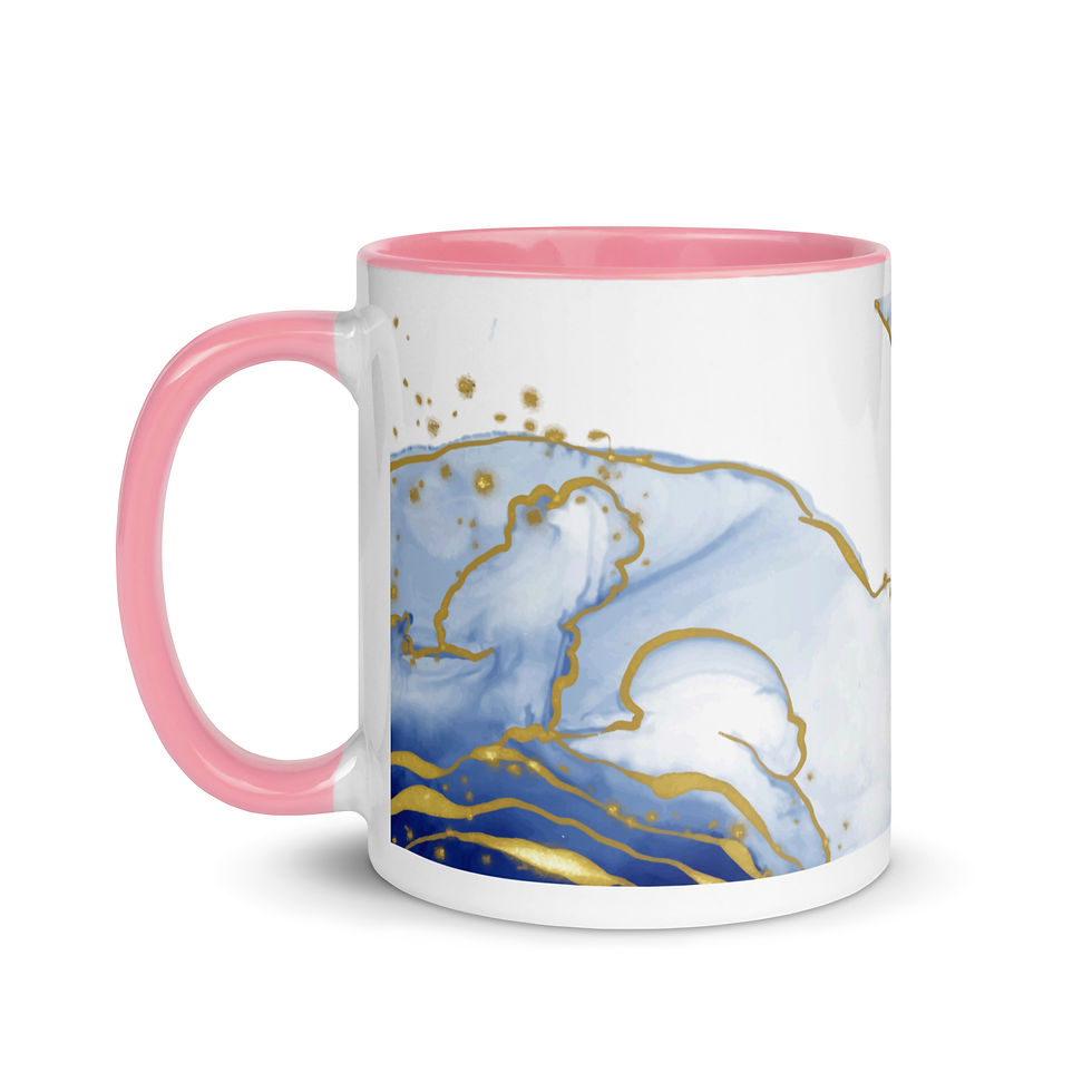 Thumbnail: Coffee Mug | MORE Colors | 3 Sizes | Ceramic White | Blue Geode 