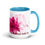 Thumbnail: Coffee Mug | 2 Sizes | Ceramic White w/ Interior Color | Fluid Pink