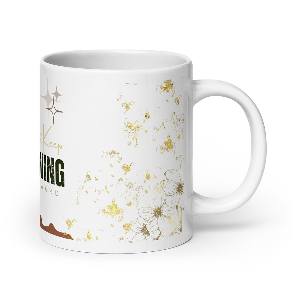 Thumbnail: Coffee Mug | 3 Sizes | Ceramic Glossy White | Woman Just Keep Pushing Forward